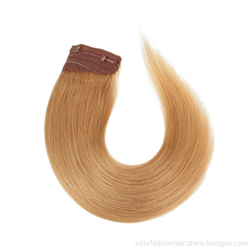 Wholesale Hairpiece Natural Real Hair Extensions Wire Hair Extensions with Invisible Line sillky Straight Halo Hair Extensions